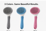 PAWVEXA Self-Cleaning Pet Grooming Brush – Dog & Cat Deshedding Brush – Pink/Grey/Blue